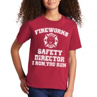 Fireworks Safety Director I Run You Run 4th Of July Kids T-Shirt
