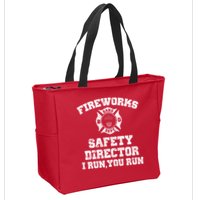 Fireworks Safety Director I Run You Run 4th Of July Zip Tote Bag