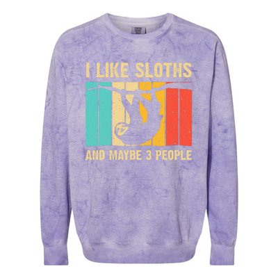 Funny Sloth Design For Sloth Lover Colorblast Crewneck Sweatshirt