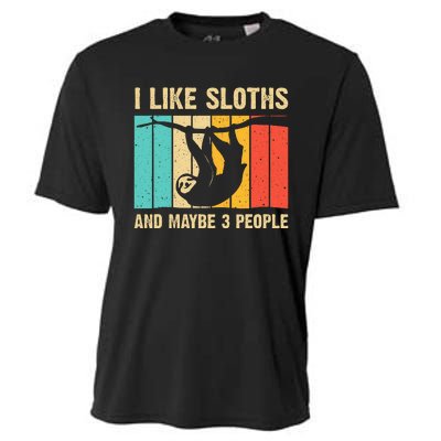 Funny Sloth Design For Sloth Lover Cooling Performance Crew T-Shirt