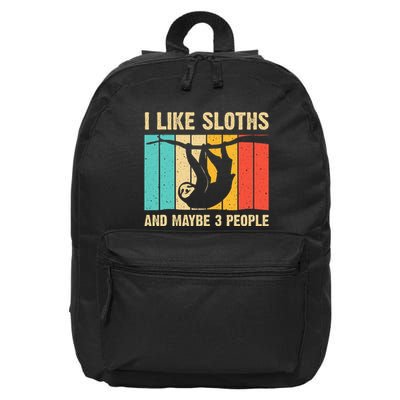 Funny Sloth Design For Sloth Lover 16 in Basic Backpack