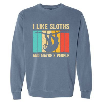 Funny Sloth Design For Sloth Lover Garment-Dyed Sweatshirt