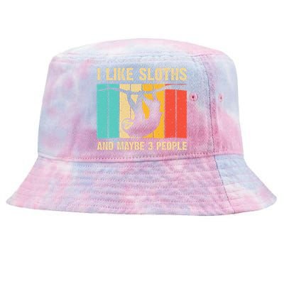 Funny Sloth Design For Sloth Lover Tie-Dyed Bucket Hat