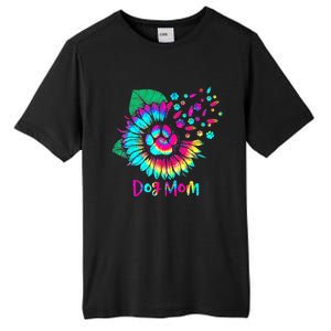 Floral Sunflower Dog Mom Tie Dye Funny Mothers Day Dog Lover Tall Fusion ChromaSoft Performance T-Shirt