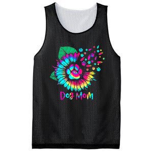 Floral Sunflower Dog Mom Tie Dye Funny Mothers Day Dog Lover Mesh Reversible Basketball Jersey Tank