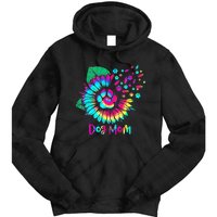 Floral Sunflower Dog Mom Tie Dye Funny Mothers Day Dog Lover Tie Dye Hoodie