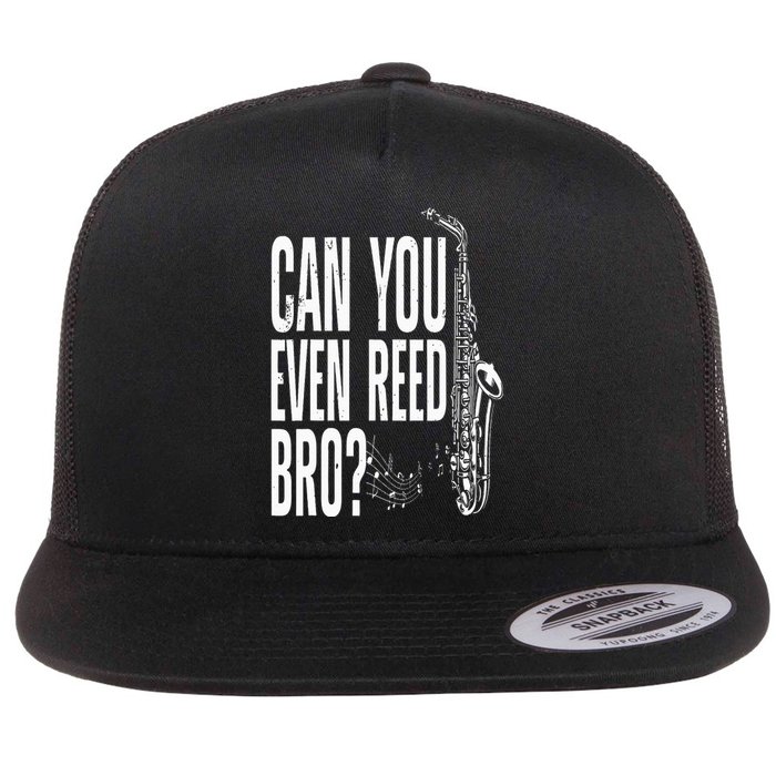 Funny Saxophone Design For  Saxophone Player Reed Flat Bill Trucker Hat