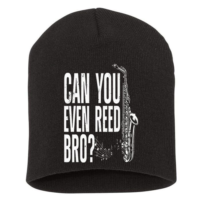 Funny Saxophone Design For  Saxophone Player Reed Short Acrylic Beanie