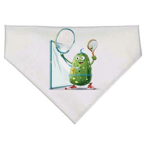 Funny Sports Design Pickleball Cucumber Gift USA-Made Doggie Bandana