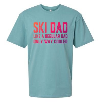 Funny Ski Dad Skiing Father Funny Gift For Skiers Gift Sueded Cloud Jersey T-Shirt