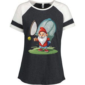 Funny Sports Design Pickleball Dwarf Cucumber Meaningful Gift Enza Ladies Jersey Colorblock Tee