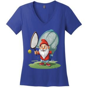 Funny Sports Design Pickleball Dwarf Cucumber Meaningful Gift Women's V-Neck T-Shirt