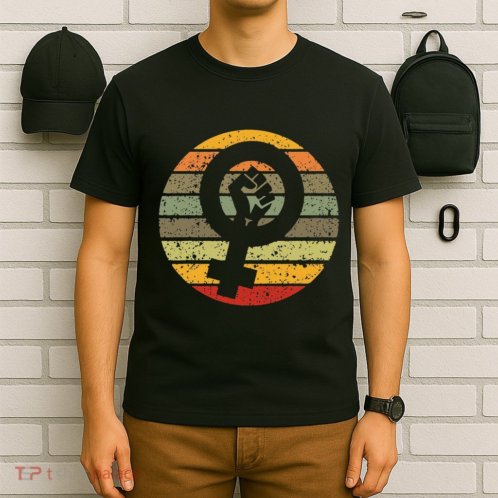 Feminism Symbol Design Retro Vintage 70s 80s 90s Feminist T-Shirt