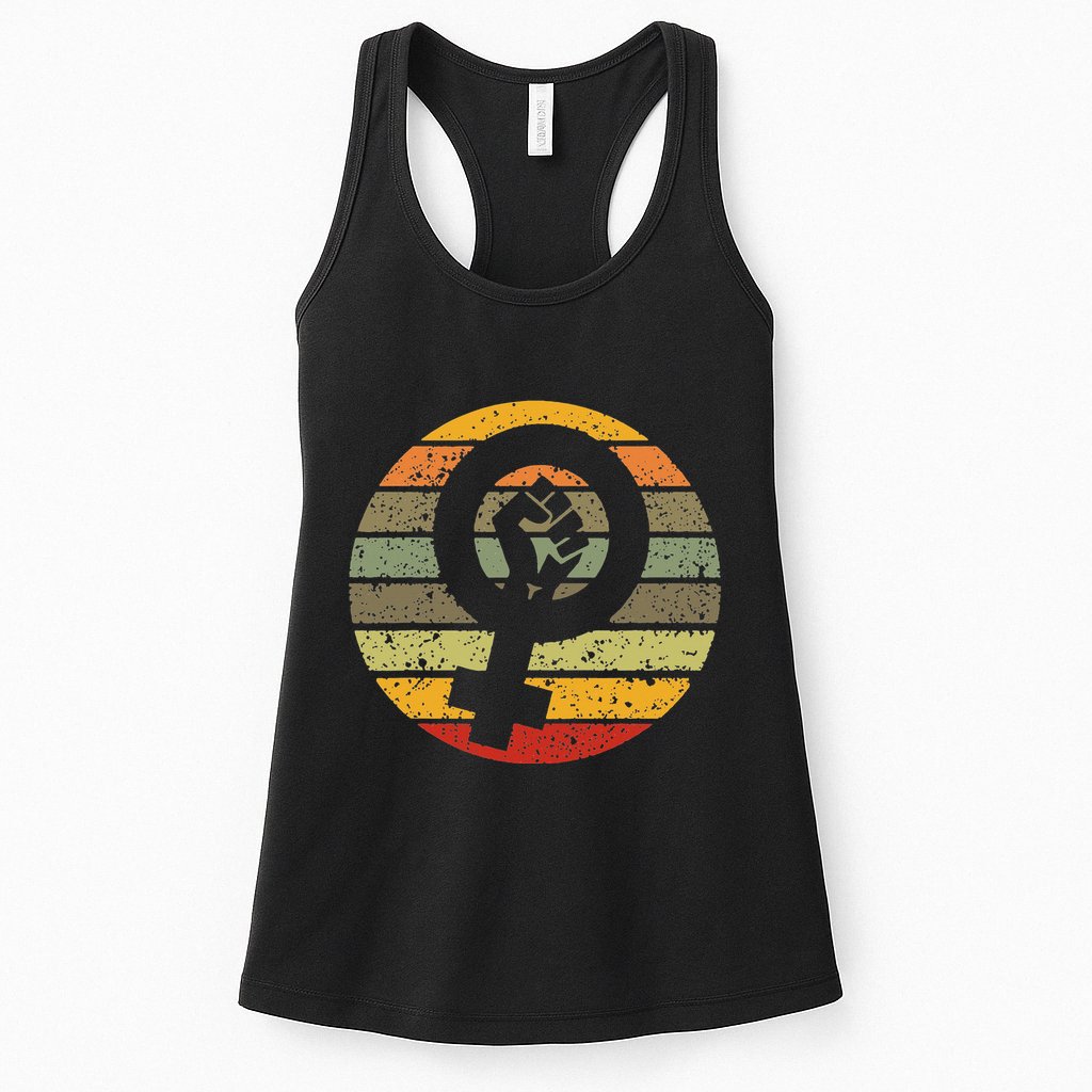 Feminism Symbol Design Retro Vintage 70s 80s 90s Feminist Womens Tank Top