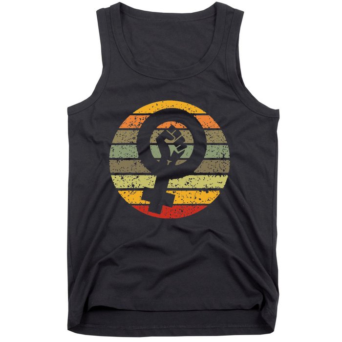 Feminism Symbol Design Retro Vintage 70s 80s 90s Feminist Tank Top