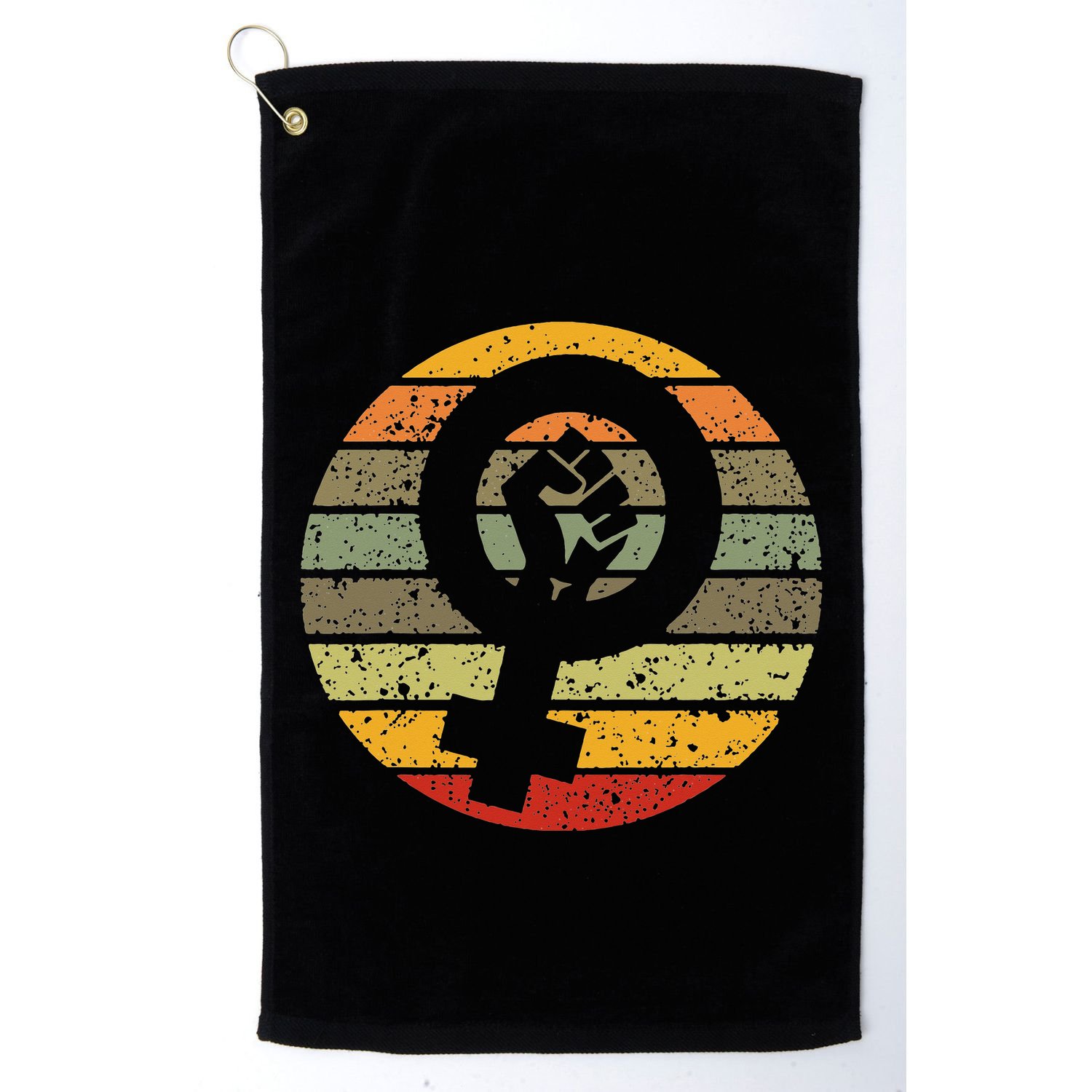 Feminism Symbol Design Retro Vintage 70s 80s 90s Feminist Golf Towel