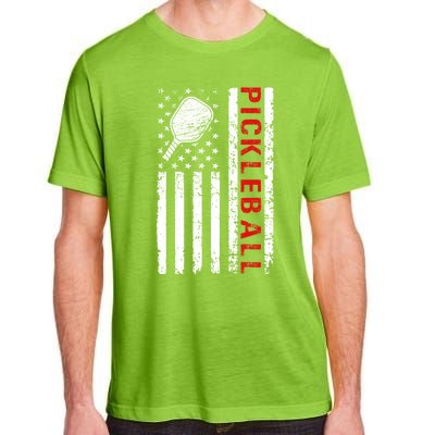 Funny Sports Design Pickleball Us Flag Meaningful Gift Adult ChromaSoft Performance T-Shirt