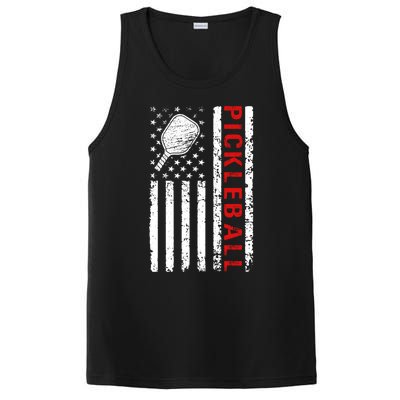 Funny Sports Design Pickleball Us Flag Meaningful Gift PosiCharge Competitor Tank