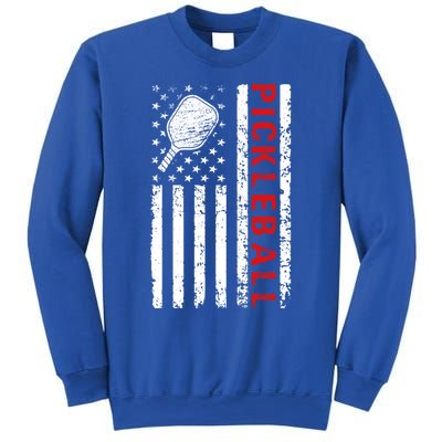 Funny Sports Design Pickleball Us Flag Meaningful Gift Sweatshirt