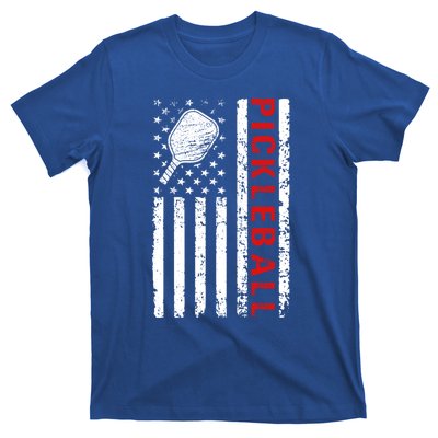 Funny Sports Design Pickleball Us Flag Meaningful Gift T-Shirt