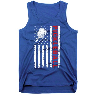 Funny Sports Design Pickleball Us Flag Meaningful Gift Tank Top