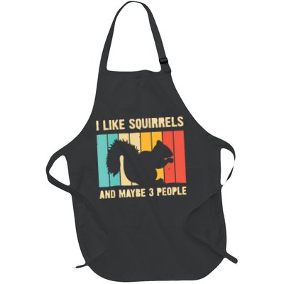 Funny Squirrel Design For Pet Squirrel Lovers Full-Length Apron With Pockets