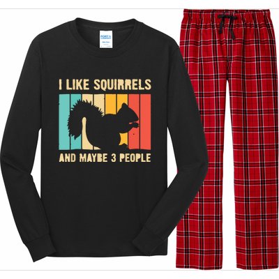 Funny Squirrel Design For Pet Squirrel Lovers Long Sleeve Pajama Set