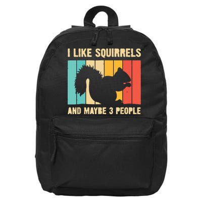 Funny Squirrel Design For Pet Squirrel Lovers 16 in Basic Backpack