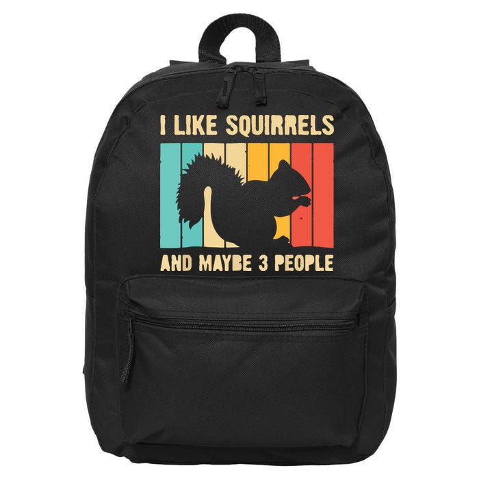Funny Squirrel Design For Pet Squirrel Lovers 16 in Basic Backpack