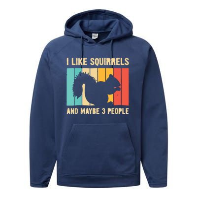 Funny Squirrel Design For Pet Squirrel Lovers Performance Fleece Hoodie