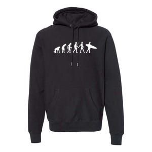 Funny Surfing Designs For  Surfboard Lovers Surf Premium Hoodie