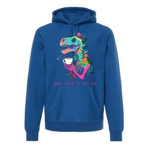 Funny Skeleton Dinosaur Costume Goth Halloween Cool Gift Premium Hoodie