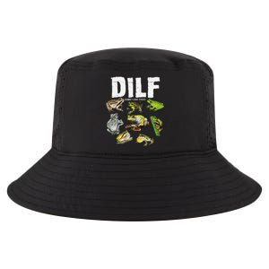 Funny Saying DILF Damn I Love Frogs Animals Cool Comfort Performance Bucket Hat