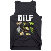 Funny Saying DILF Damn I Love Frogs Animals Tank Top