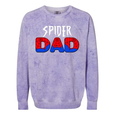 Funny Spider Dad Matching Family Shirts Colorblast Crewneck Sweatshirt