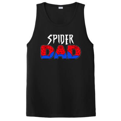 Funny Spider Dad Matching Family Shirts PosiCharge Competitor Tank