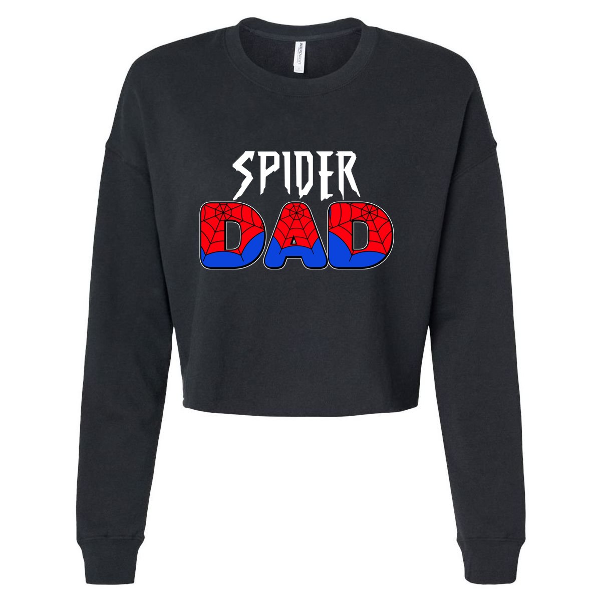 Funny Spider Dad Matching Family Shirts Cropped Pullover Crew