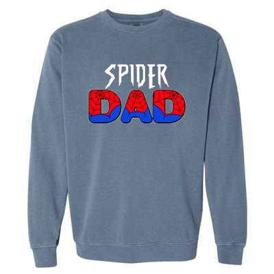 Funny Spider Dad Matching Family Shirts Garment-Dyed Sweatshirt