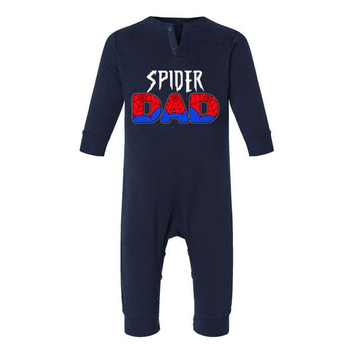 Funny Spider Dad Matching Family Shirts Infant Fleece One Piece