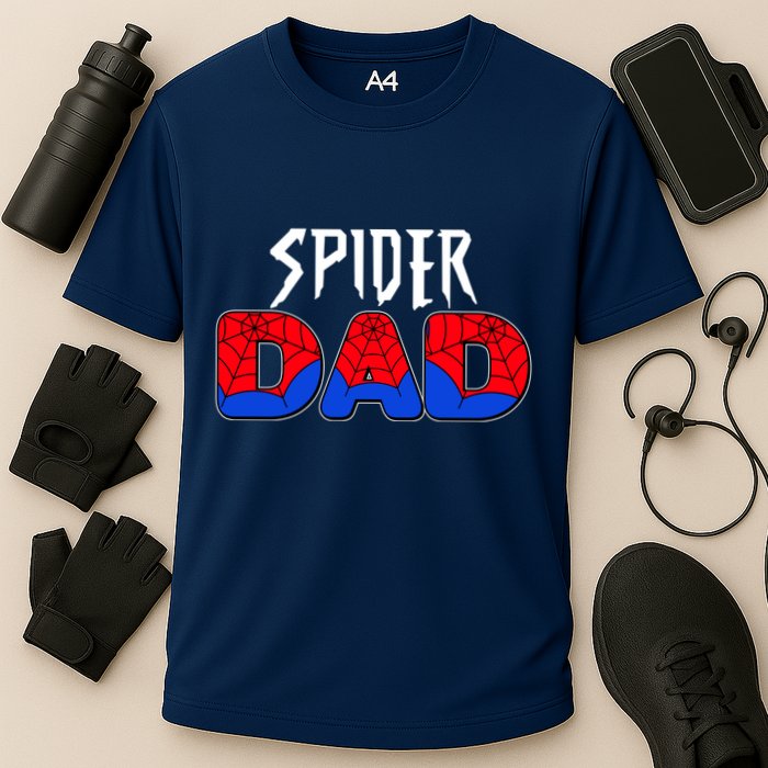 Funny Spider Dad Matching Family Shirts Cooling Performance Crew T-Shirt