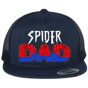 Funny Spider Dad Matching Family Shirts Flat Bill Trucker Hat