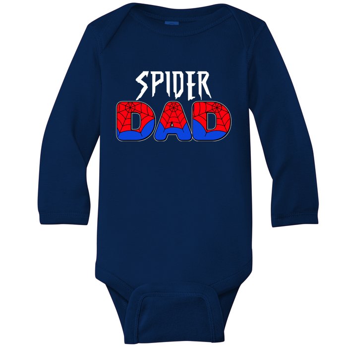 Funny Spider Dad Matching Family Shirts Baby Long Sleeve Bodysuit