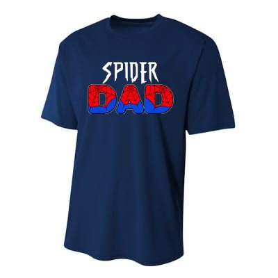 Funny Spider Dad Matching Family Shirts Performance Sprint T-Shirt