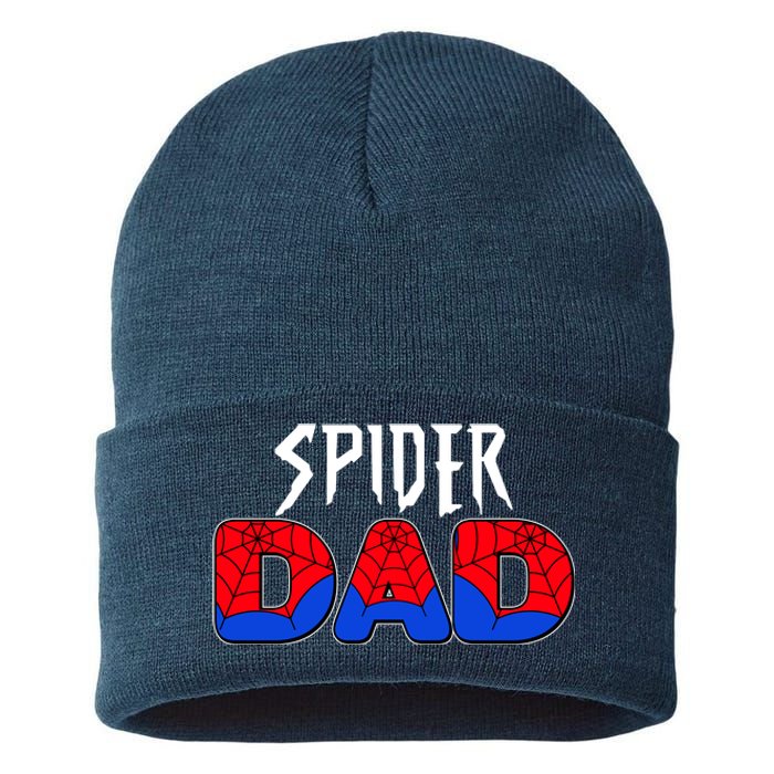 Funny Spider Dad Matching Family Shirts Sustainable Knit Beanie