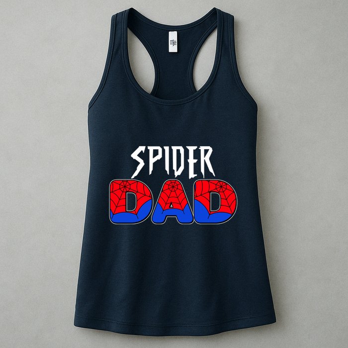 Funny Spider Dad Matching Family Shirts Womens Tank Top