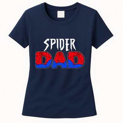 Funny Spider Dad Matching Family Shirts Womens T-Shirt