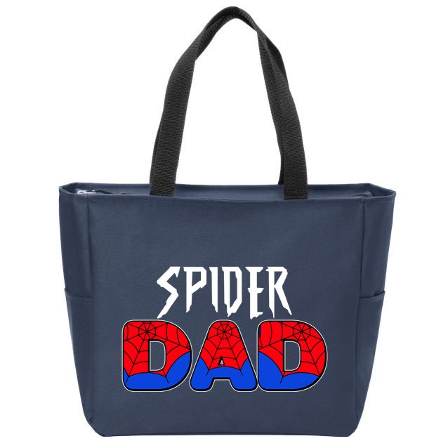 Funny Spider Dad Matching Family Shirts Zip Tote Bag