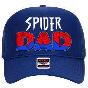 Funny Spider Dad Matching Family Shirts High Crown Mesh Back Trucker Hat