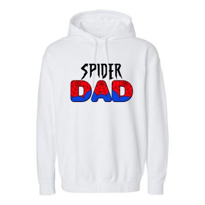 Funny Spider Dad Matching Family Shirts Garment-Dyed Fleece Hoodie