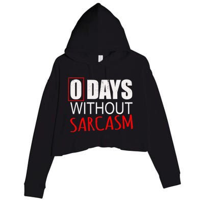 Funny Sarcastic Design Crop Fleece Hoodie